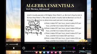 GED® Math Solve and Interpret Proportion 1UR Adv  14 [upl. by Aillemac79]