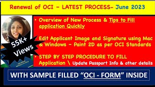 How to Renew OCI for Minor  Latest June 2023  UPDATING PASSPORT INFO  EDIT Applicant Image [upl. by Hanikas]