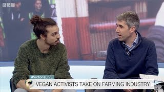 Vegan and Dairy Farmer Live BBC Debate [upl. by Sivam]