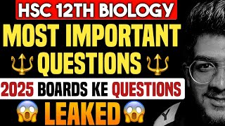 12th hsc biology important questions 2025  biology class 12 hsc important questions 2025 12vi BOARD [upl. by Einnok]