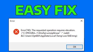 How To Fix Error 740 Message in Command Prompt Window [upl. by Onaivlis356]