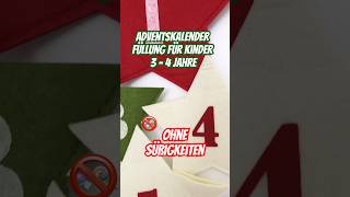 Adventskalender Füllung für Kinder ohne Süßigkeiten  3  4 Jahre shorts adventskalender advent [upl. by Eelime]