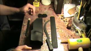 How to Dye and Finish Leather  Knife Sheath in this case [upl. by Aicirt]