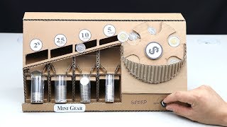 How to Make Coin Sorting Machine from Cardboard [upl. by Harbird]