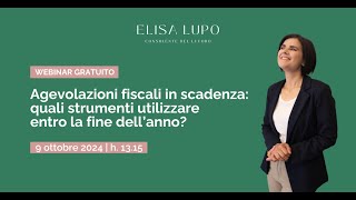 Agevolazioni fiscali in scadenza quali strumenti utilizzare entro la fine del 2024 [upl. by Rodolph]