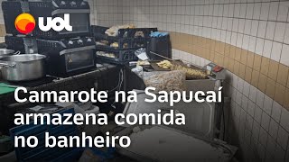 Comida no banheiro veja vídeo do camarote no Rio que foi interditado pelo MP [upl. by Liuka]