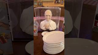 Buca di Beppo Italian Restaurant in Louisville KY Imagine the Pope staring at you while you eat [upl. by Alleuqcaj]