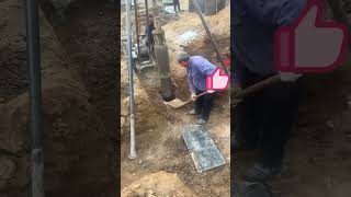 Foundation Load Bearing Post Hole Excavation Process [upl. by Koerner928]