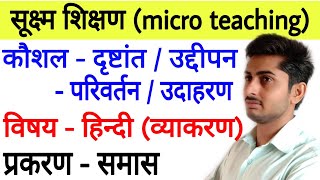 दृष्टांत  उद्दीपन परिवर्तन  उदाहरण कौशल विषय हिन्दी  micro teaching lesson plans for hindi [upl. by Bannister]