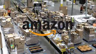 Amazon Sorting Facility Life of a Package [upl. by Ydnac473]