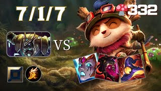 🍄332【ChallengerBR】TOP Teemo vs Nasus【SNArthur Lanches】【Patch1415】 [upl. by Ruon]