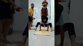 122 kg weight on hand yoga advanceyoga amazimgweightliftinh [upl. by Lemrahc669]