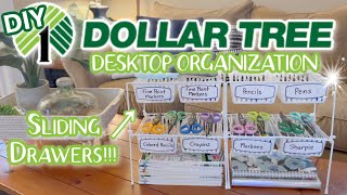 SLIDING DRAWER Desktop Organizer  Drawers Move  Dollar Tree DIY [upl. by Annol542]