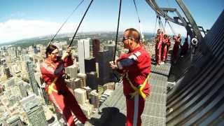 SURPRISE PROPOSAL CN Tower EdgeWalk July 28 2013The REAL Ross amp Rachel [upl. by Mcgill]