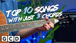 Play 10 guitar songs with 3 EASY chords  G C and D major [upl. by Nylessej]