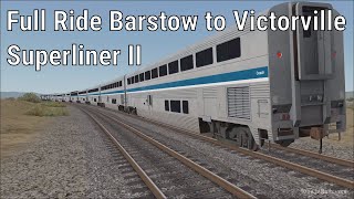 Superliner Train Journey on Cajon Subdivision Barstow to Victorville  RunOnRails simulator [upl. by Nalyt502]