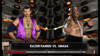 WWE 2K23  RAZOR RAMON VS UMAGA GAMEPLAY PC [upl. by Eltsyrk]