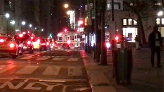 FDNY  Ladder 4 Responding Urgently with Airhorn Blasting to Major 5 Alarm Fire in Manhattan [upl. by Pammie]