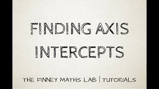 Finding Axis Intercepts [upl. by Aihsi]