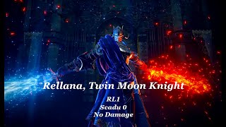 Elden Ring DLC Rellana Twin Moon Knight RL1 No Damage Scadu 0 No Parry [upl. by Boardman]