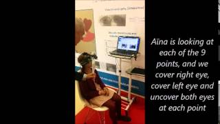 VOG VideoOculography for strabismus and nystagmus 9 Gaze Position Test [upl. by Annawahs]