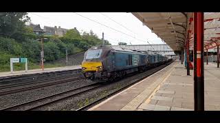 68003680346800668033 6c53 Crewe to Sellafield Lancaster Castle Station 13624 [upl. by Kling]