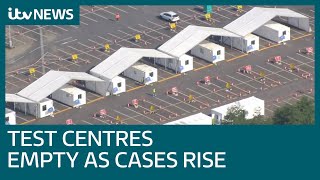 The coronavirus test centres in England that are nearly empty as cases rise  ITV News [upl. by Sucramad726]