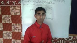 Plancks law for blackbody radiation from BoseEinstein statistics by Amlan Das [upl. by Blankenship]