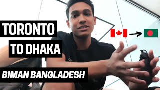 Toronto to Dhaka A Biman 7879 Dreamliner Economy Class Review [upl. by Ardie]