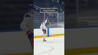 Draisaitl during the oilers open practice on fan day  draisaitl Oilers nhl leondraisaitl [upl. by Drusi344]