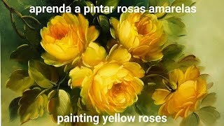 APRENDA A PINTAR UM BUQUE DE ROSAS AMARELAS [upl. by Theresita]