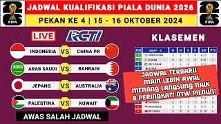 Jadwal Kualifikasi Piala Dunia 2026  Indonesia vs China  Klasemen Kualifikasi Piala Dunia 2026 [upl. by Bald623]