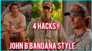 4 cool STYLES  HOW to TIE a BANDANA around YOUR NECK like JOHN B [upl. by Briana]