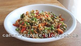 WEIZENSALAT MIT LINSEN absolut lecker vegetarisch gesund vegan türkisch Kochen CANANS REZEPTE [upl. by Nosahc876]