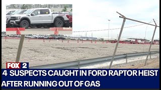 More than 1M in F150 Raptor trucks stolen  suspects caught at gas station [upl. by Tarryn]