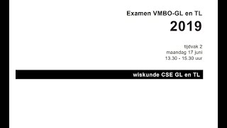 Wiskunde Examen Vmbo GLTL 2019 Tijdvak 2 Opg 8 tm 11 [upl. by Ellivnarg]