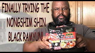 FINALLY trying the Nongshim Shin BLACK Ramyun noodles First taste [upl. by Bound289]