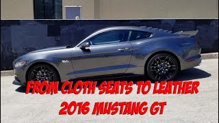 From Cloth Seats to Leather 2016 Mustang GT [upl. by Ettenahc]