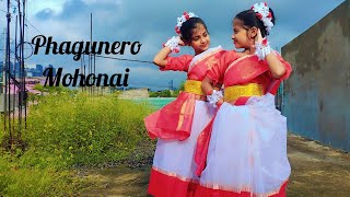 Phagunero Mohonai  Dance Cover  Bhoomi Band  Srijoni amp Sayoni Dance World [upl. by Kyte155]