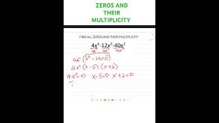 Zeros and their multiplicity maths mathematics mathshack education physics calculus florida [upl. by Barnebas]