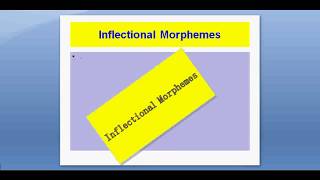 Morphology Lesson 3 Derivation and Inflection [upl. by Alyks]