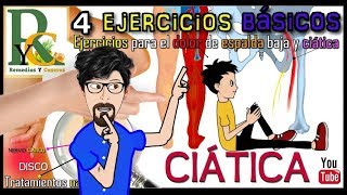 Ejercicios para la ciática 4 Ejercicios para el alivio del dolor ciático y de espalda baja [upl. by Eillat]