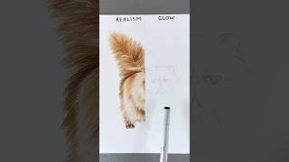 Кот  Realism vs Glow ASMR drawing art asmr рыжийкот [upl. by Fonz]