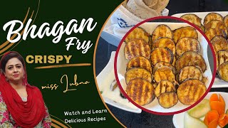 Masala Baingan Fry Recipe  Crispy Tawa Baingan  Miss Lubna [upl. by Garibold]