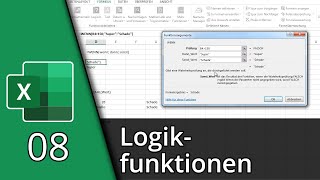 Excel lernen 08 ✅ Logikfunktionen Funktionen Teil 22 [upl. by Dnomra]