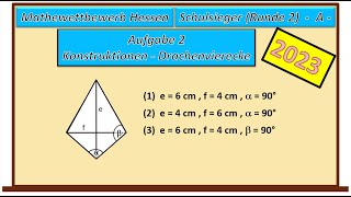 Mathewettbewerb 202223  Runde 2  Aufgabe 2  Konstruktion von Drachenvierecken [upl. by Iman369]