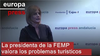 La presidenta de la FEMP estima que quotsólo el 10quot de ciudades tienen problemas con el turismo [upl. by Aierbma]