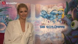 Interview Lena Gercke SMURFS THE LOST VILLAGE [upl. by Alitta]