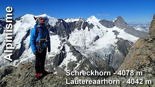 Schreckhorn  4078 m  Lautereraarhorn  4042 m [upl. by Gilliam]