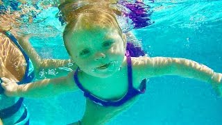 CUTE BABY SWIMS UNDERWATER [upl. by Olly17]